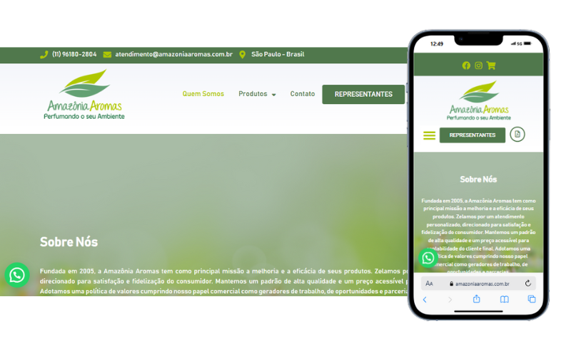 Amazônia Aromas - Criação de Sites